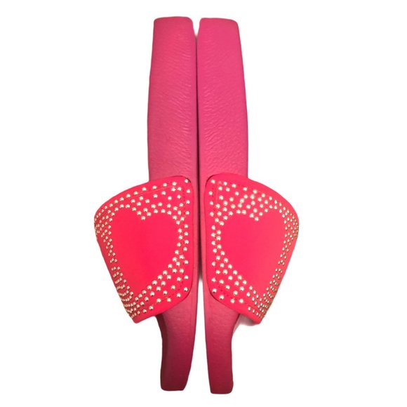 Love Moschino Pink Heart Studded Sandals - Picture 6 of 9